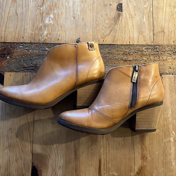 𝅺bussola Reikiavik side zip leather ankle boot toffee tan bootie 39 8.5 - Picture 1 of 16